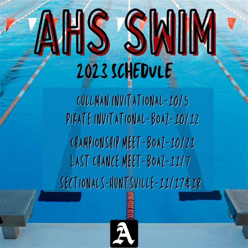  2023 AHS Swim Team Schedule